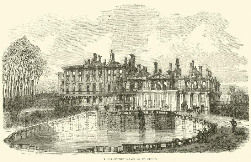 Ruins of the Palace of St Cloud, October 1870 by English School