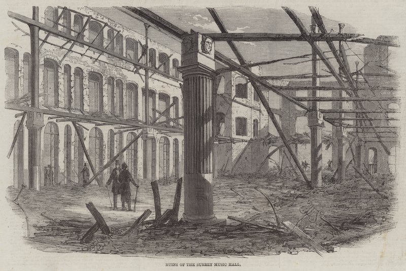 Ruins of the Surrey Music Hall by English School