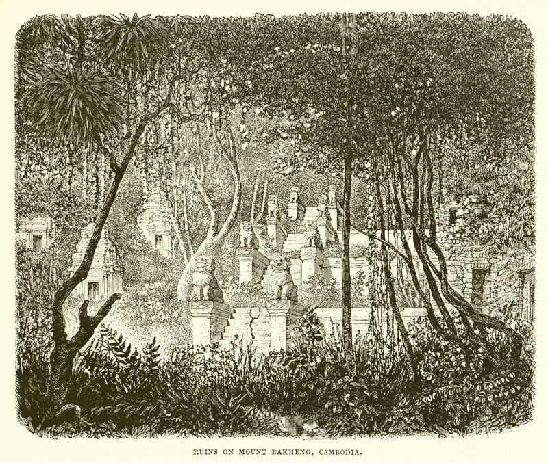 Ruins on Mount Bakheng, Cambodia by English School