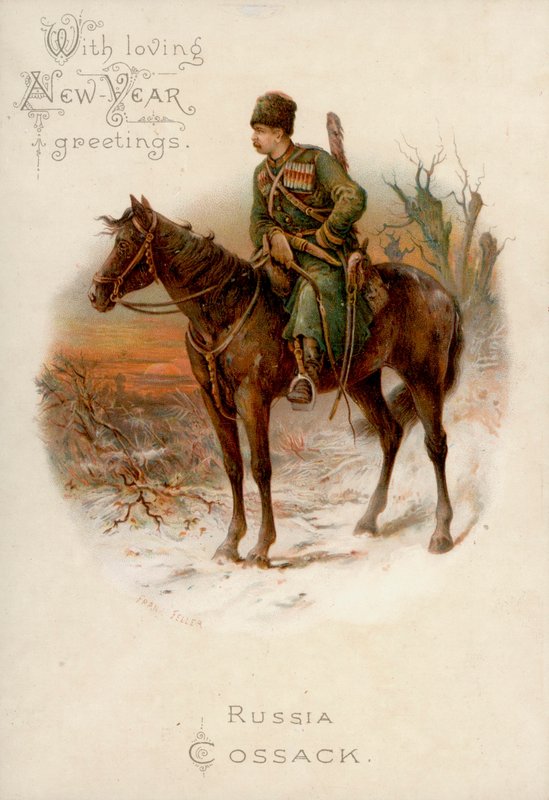 Russian Cossack on Horseback: New Year