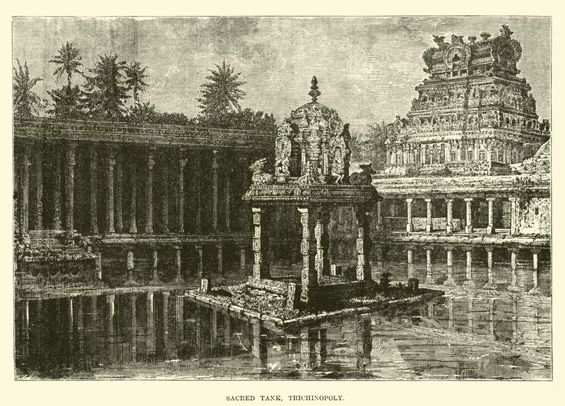Sacred Tank, Trichinopoly by English School