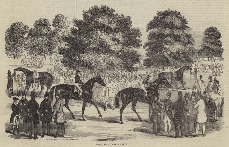 Saddling at the Warren by English School