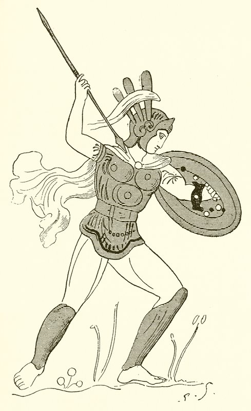 Samnite Warrior, after a Painted Vase in the Louvre by English School