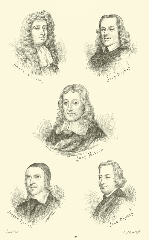 Samuel Butler, John Bunyan, John Milton, Jeremy Taylor, John Dryden by English School