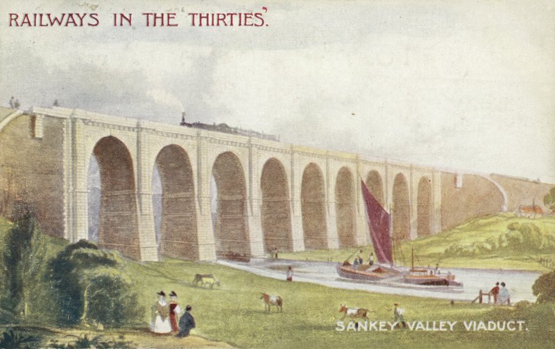 Sankey Valley Viaduct by English School