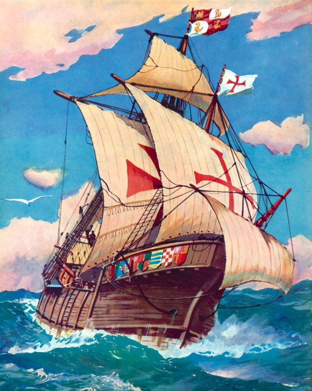 Santa Maria, Christopher Columbus by English School