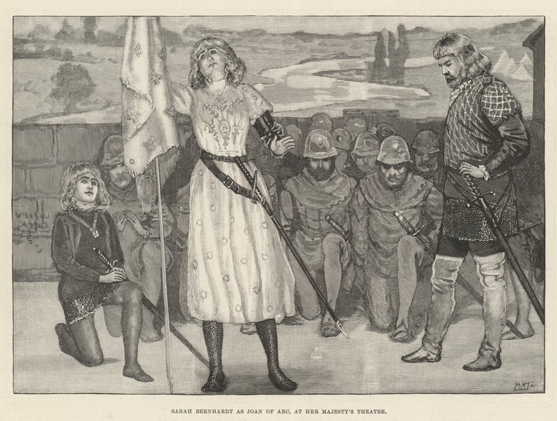 Sarah Bernhardt as Joan of Arc, at Her Majesty