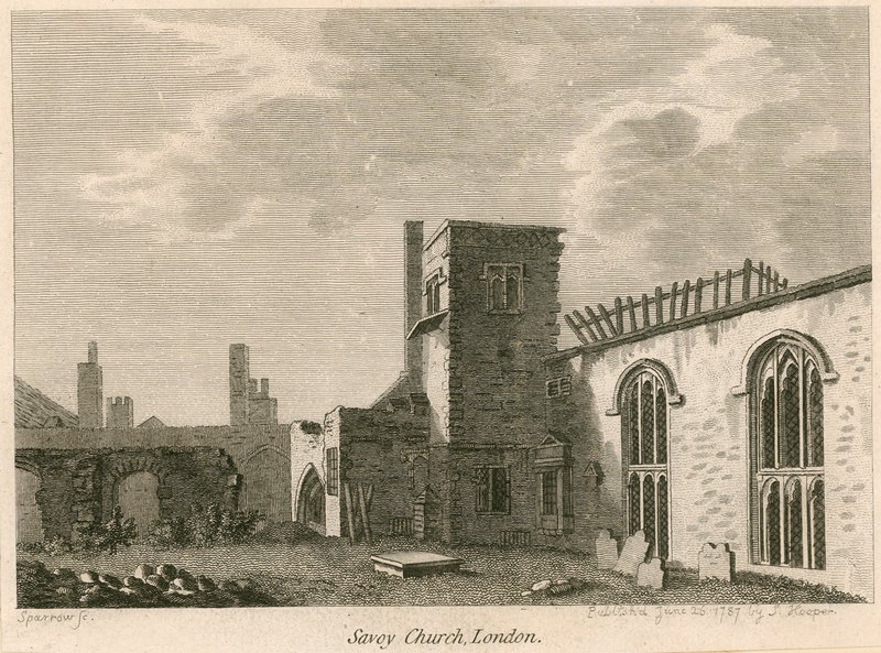 Savoy Chapel and Palace, London by English School
