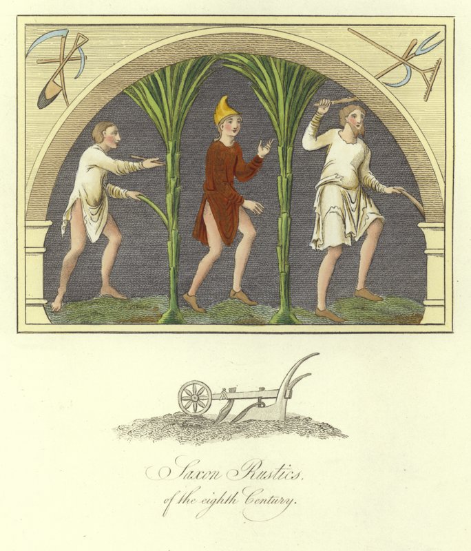 Saxon Rustics of the 8th Century by English School
