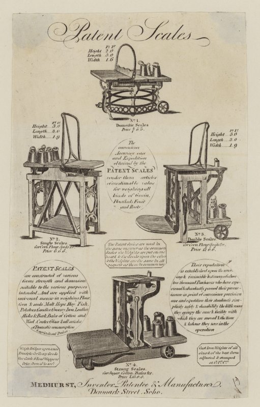Medhurst Scale Maker, trade card by English School