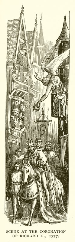 Scene at the Coronation of Richard II, 1377 by English School