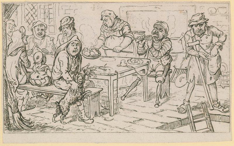 Scene of London life by English School