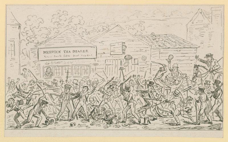 Scene of London life by English School