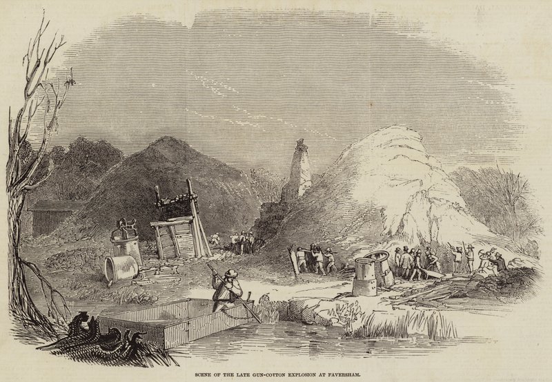Scene of the Late Gun-Cotton Explosion at Faversham by English School