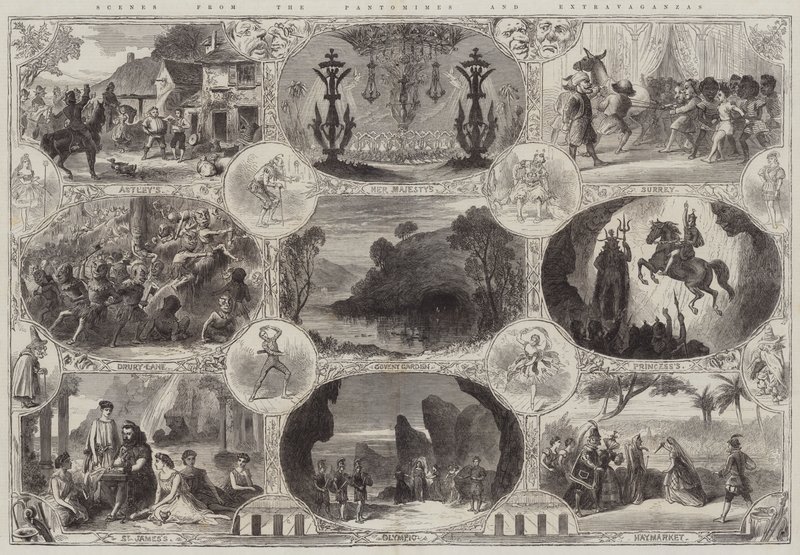 Scenes from the Pantomimes and Extravaganzas by English School