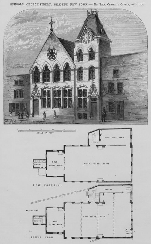 Schools, Church-Street, Mile-End New Town by English School