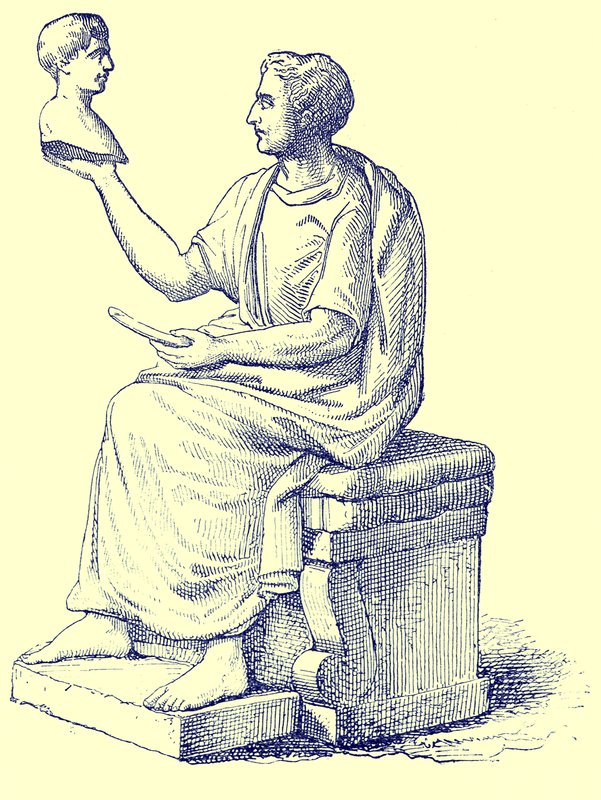 Sculptor, Illustration from History of Rome by Victor Duruy, Published 1884 by English School