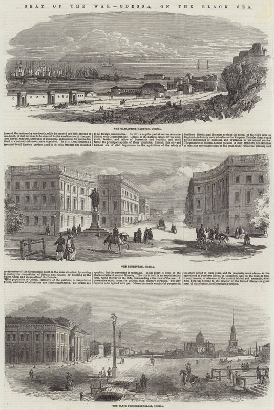 Seat of the War, Odessa, on the Black Sea by English School