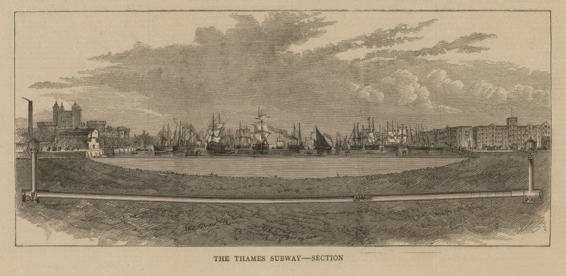 Section of the Thames Subway by English School