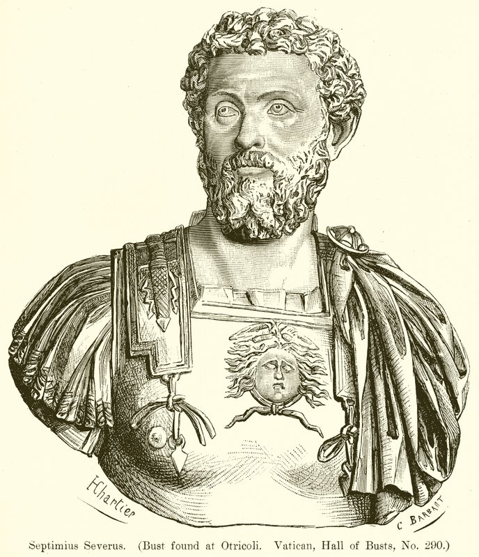 Septimius Severus (Bust found at Otricoli. Vatican, Hall of Busts, No. 290) by English School