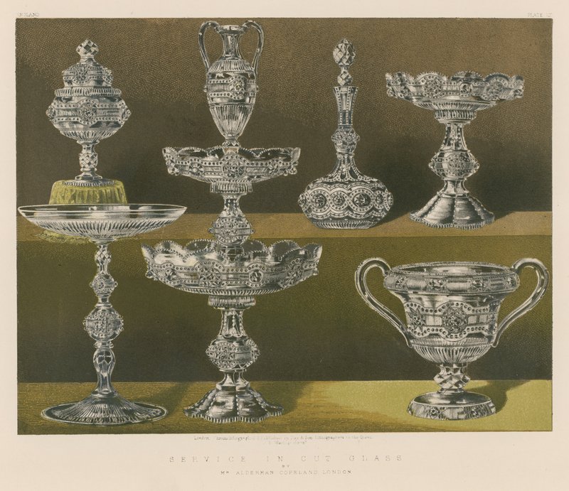 Service in Cut Glass (by Mr Alderman Copeland, London) by English School