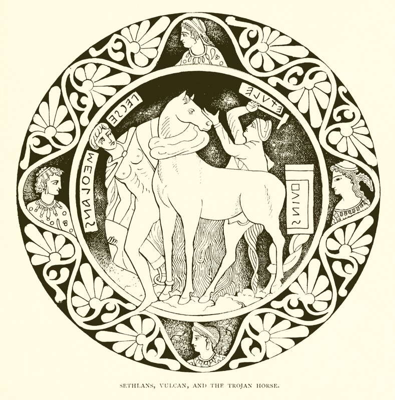 Sethlans, Vulcan, and the Trojan Horse by English School