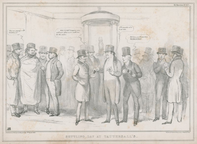 Settling Day at Tattersalls by English School