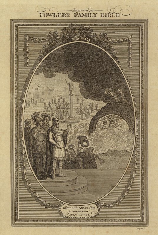 Shadrach, Meshach, and Abednego, Daniel, Chapter 3, Verse 22 by English School