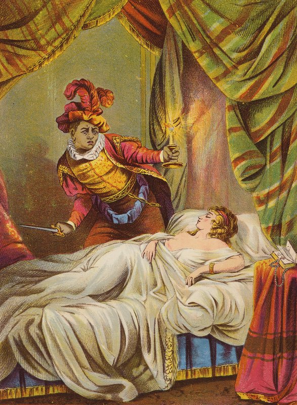 Shakespeare: Othello, Desdemona in bed, asleep by English School