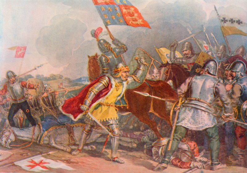 Shakespeare: Richard the Third at Bosworth, King Richard III, Act V, Scene 4 by English School