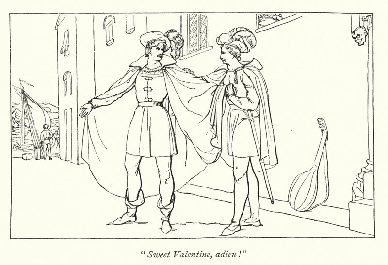 Two Gentlemen Of Verona; The parting of Valentine and Proteus by English School