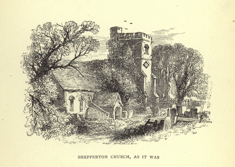Shepperton Church, as it was by English School