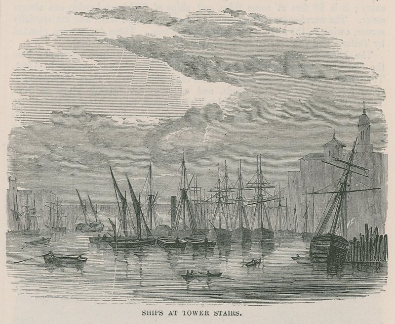 Ships at Tower Stairs by English School