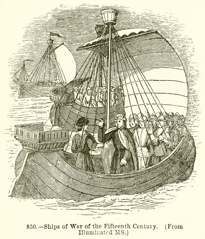 Ships of War of the Fifteenth Century by English School