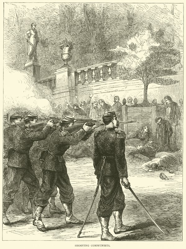 Shooting Communists, 1871 by English School