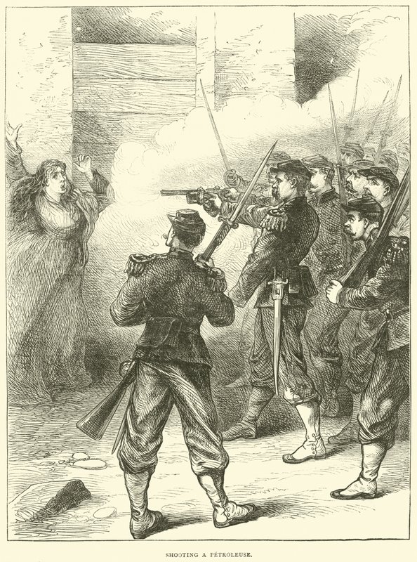 Shooting a petroleuse, May 1871 by English School