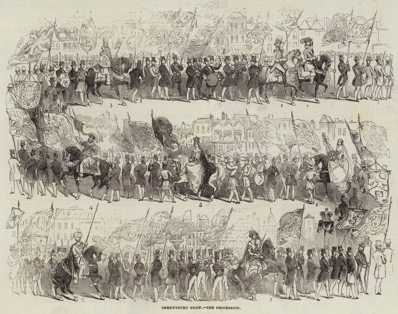 Shrewsbury Show, the Procession by English School