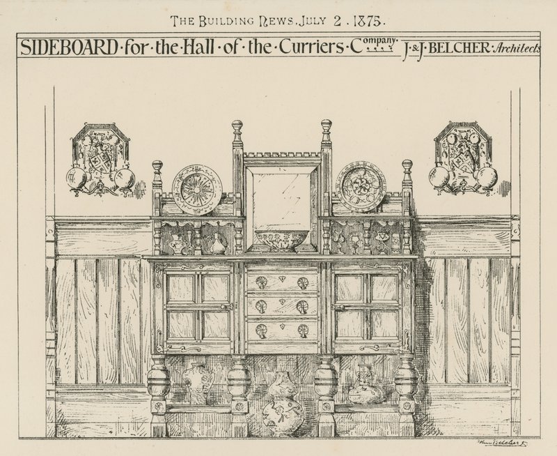 Sideboard for the Hall of the Curriers Company by English School