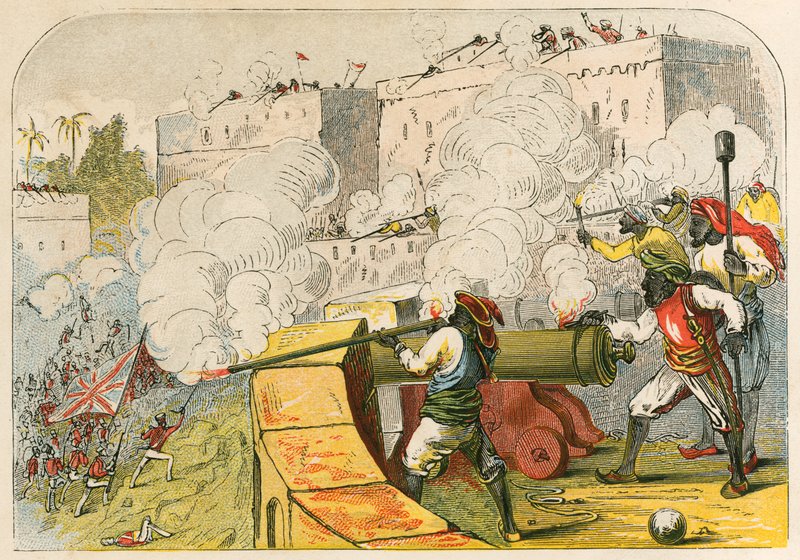 Siege of Moultan, Upper India by English School