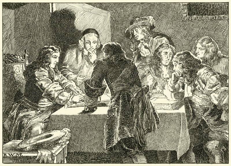 Signing the Invitation to William of Orange by English School