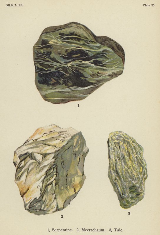 Silicates, serpentine, meerschaum, talc by English School