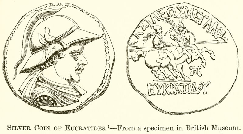 Silver Coin of Eucratides by English School