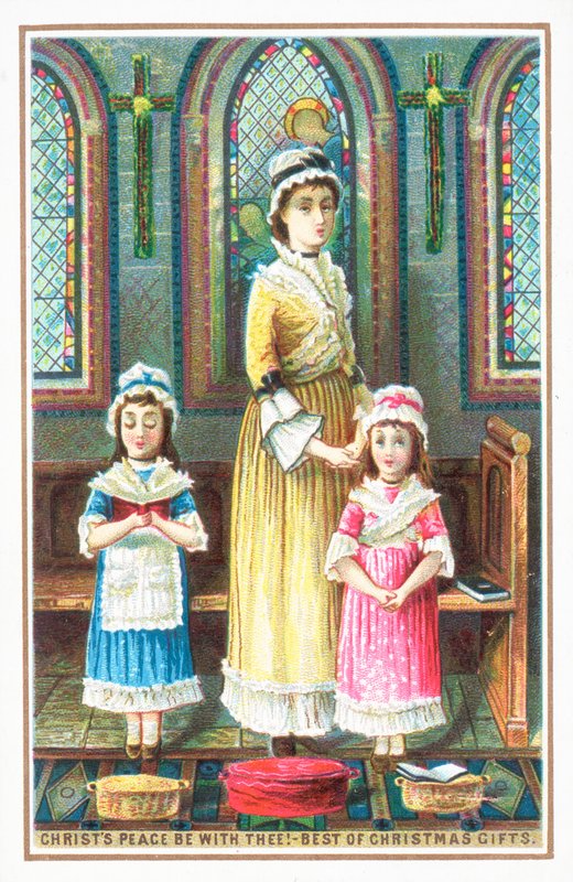 Singing in church by English School