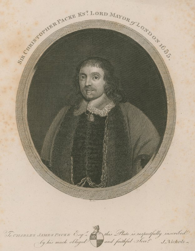 Sir Christopher Packe, Lord Mayor of London, 1655 by English School
