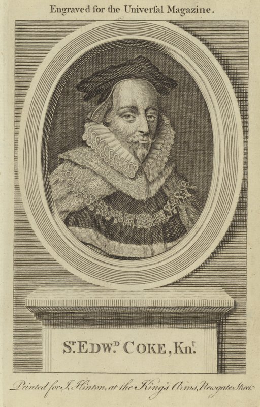 Sir Edward Coke, Knight by English School