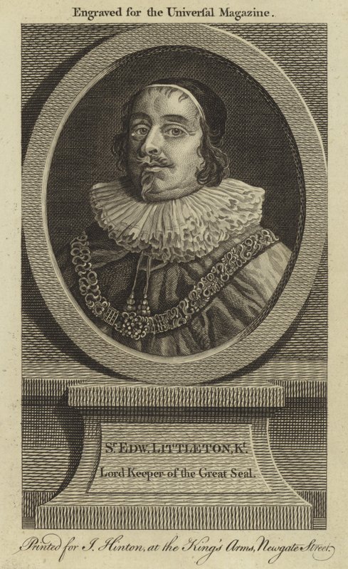 Sir Edward Littleton, Lord Keeper of the Great Seal by English School