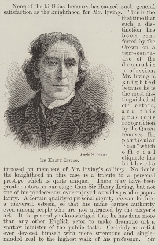 Sir Henry Irving by English School