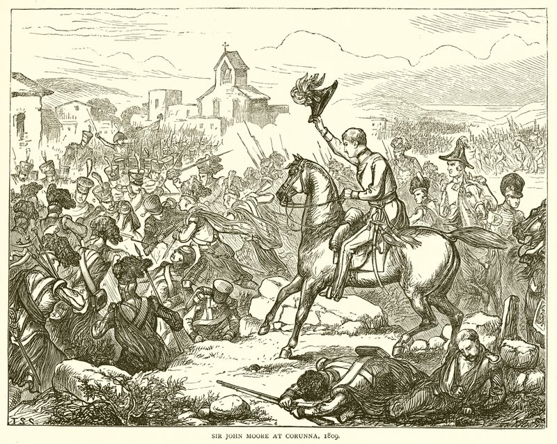 Sir John Moore at Corunna, 1809 by English School