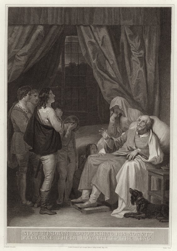 Sir T Windham Admonishing his Sons to Preserve their Loyalty to the King by English School