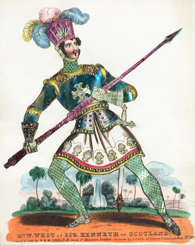 Sir William West as Sir Kenneth of Scotland by English School